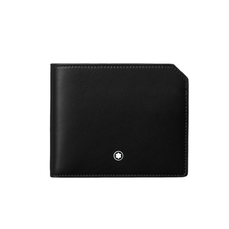 Cartera Montblanc Meisterstück Soft piel negra con 6 tarjetas, 130048.