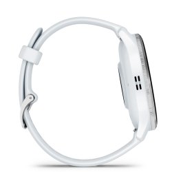 Reloj Garmin Venu® 3 en blanco con bisel de acero, 010-02784-00.