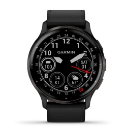 Reloj Garmin Venu® 3 negro con correa de piel y otra extra, 010-02784-52.