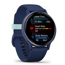 Reloj Garmin vívoactive® 5 azul con bisel de aluminio, 010-02862-12.