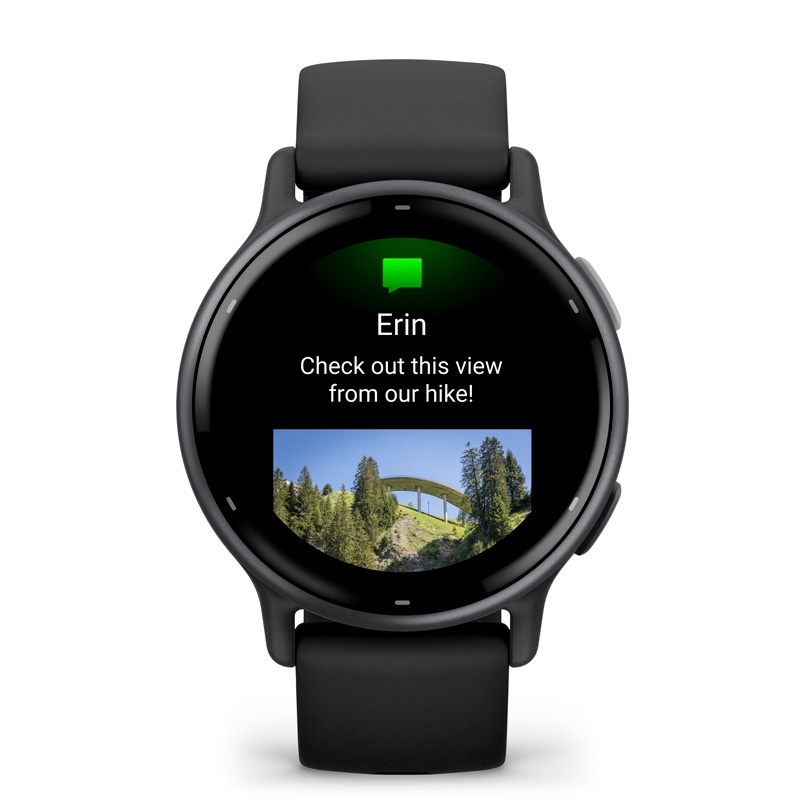 Reloj Garmin Vivoactive® 5 negro con bisel de aluminio, 010-02862-10.