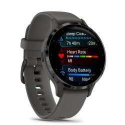 Reloj Garmin Venu® 3S en gris con bisel de acero gris, 010-02785-00.