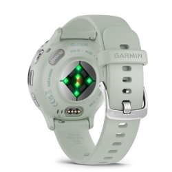 Reloj Garmin Venu® 3S en verde con bisel de acero, 010-02785-01.