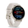 Reloj Garmin Venu® 3S beige con bisel acero dorado, 010-02785-04.
