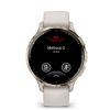 Reloj Garmin Venu® 3S beige con bisel acero dorado, 010-02785-04.