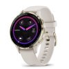 Reloj Garmin Venu® 3S beige con bisel acero dorado, 010-02785-04.