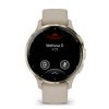 Reloj Garmin Venu® 3S en beige gold con bisel dorado, 010-02785-02.
