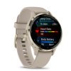 Reloj Garmin Venu® 3S en beige gold con bisel dorado, 010-02785-02.