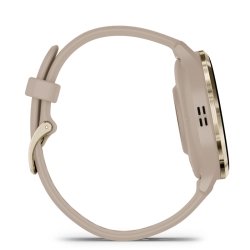 Reloj Garmin Venu® 3S en beige gold con bisel dorado, 010-02785-02.