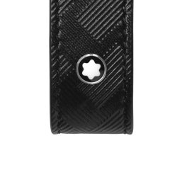 Llavero Montblanc Extreme 3.0 en negro con piel, 129983.