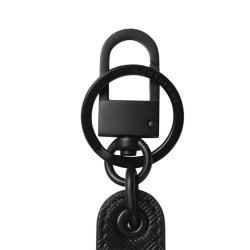 Llavero Montblanc Extreme 3.0 en negro con piel, 129983.
