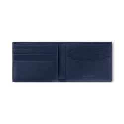 Cartera Montblanc Meisterstück para 6 tarjetas en piel azul, 131692.