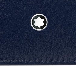 Cartera Montblanc Meisterstück para 6 tarjetas en piel azul, 131692.