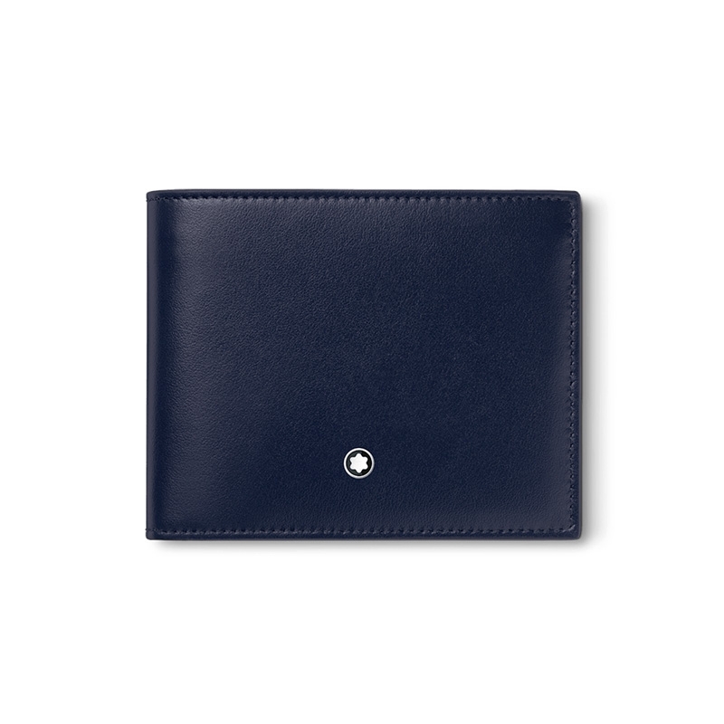 Cartera Montblanc Meisterstück para 6 tarjetas en piel azul, 131692.