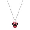 Colgante Disney en plata con Minnie en negro y rojo, NS00028SL-157.CS.