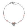 Pulsera en plata Disney con Minnie, circonitas y cristal rosa, BS00010TZWL-55.CS.