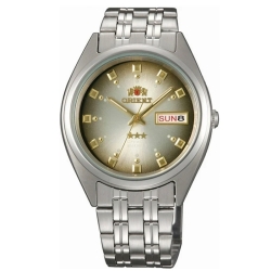 Reloj Orient 3 Star en acero con esfera vintage marrón, FAB00009P9.