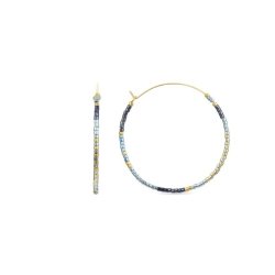 Aros de plata dorada y cuentas multicolor Bubha de Luxenter, EXA496YC20.