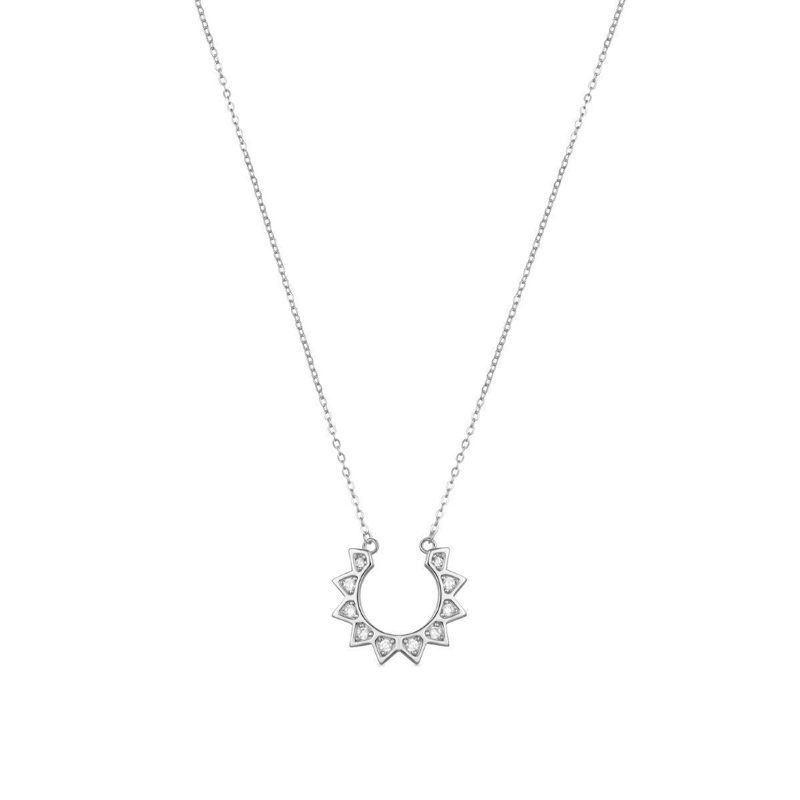 Colgante de plata rodiada con circonitas Shiji de Luxenter, NZ03000.
