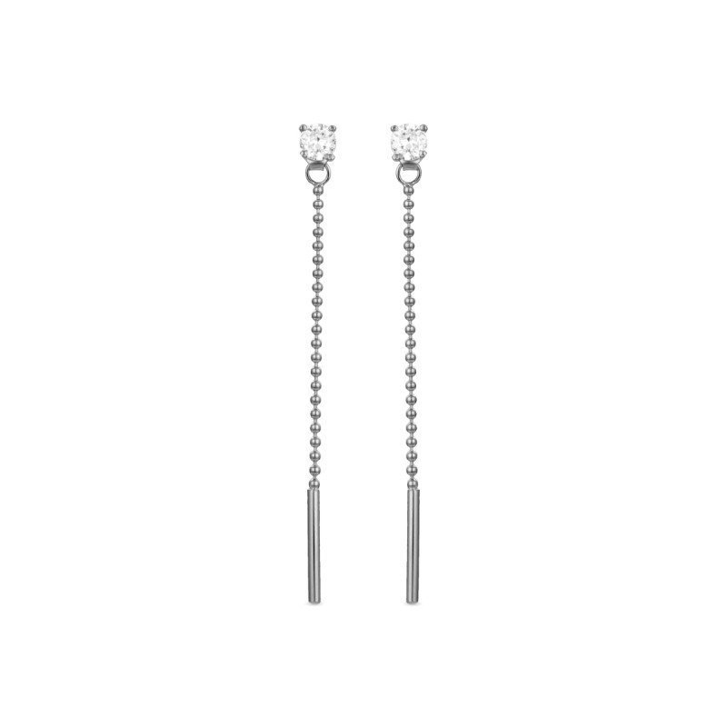 Pendientes largos de plata con circonita Ralad de Luxenter, EH80500.