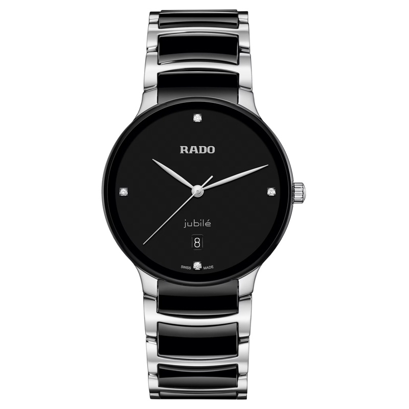 Reloj Rado Centrix Diamonds en acero y cerámica negra, R30021712.