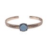 Pulsera en bronce de Platadepalo con calcedonia azul, WB217X.