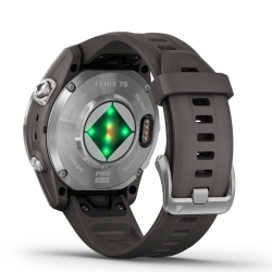 Reloj inteligente Garmin fēnix® 7S Pro Solar plateado y gris, 010-02776-01.