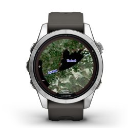 Reloj inteligente Garmin fēnix® 7S Pro Solar plateado y gris, 010-02776-01.