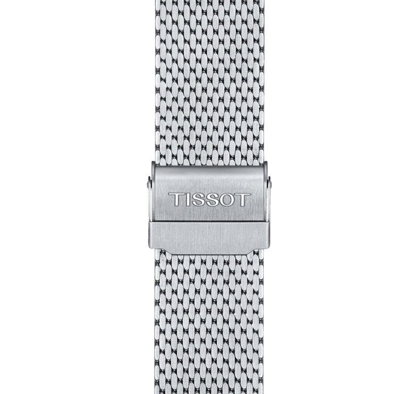 Correa de acero Tissot original tipo malla milanesa 21mm, T605045265.