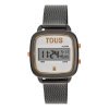 Reloj Tous D-Logo en acero IPG gris con detalles dorados, 300358300.