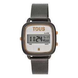 Reloj Tous D-Logo en acero IPG gris con detalles dorados, 300358300.
