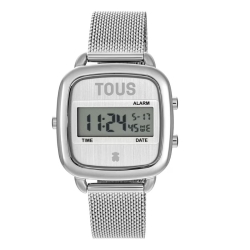 Reloj Tous D-Logo digital en acero con correa de malla, 300358100.