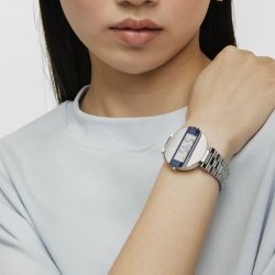 Reloj Tous Mars digital en acero con esfera azul, 300358030.