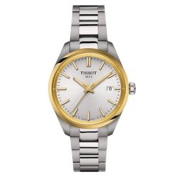 Reloj Tissot PR 100 de mujer con bisel dorado, T1502102103100.