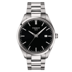 Reloj Tissot PR 100 de hombre, acero y esfera negra, T1504101105100.