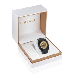 Reloj Versace V-Legend Skeleton negro y caja de cerámica, VE7L00123.