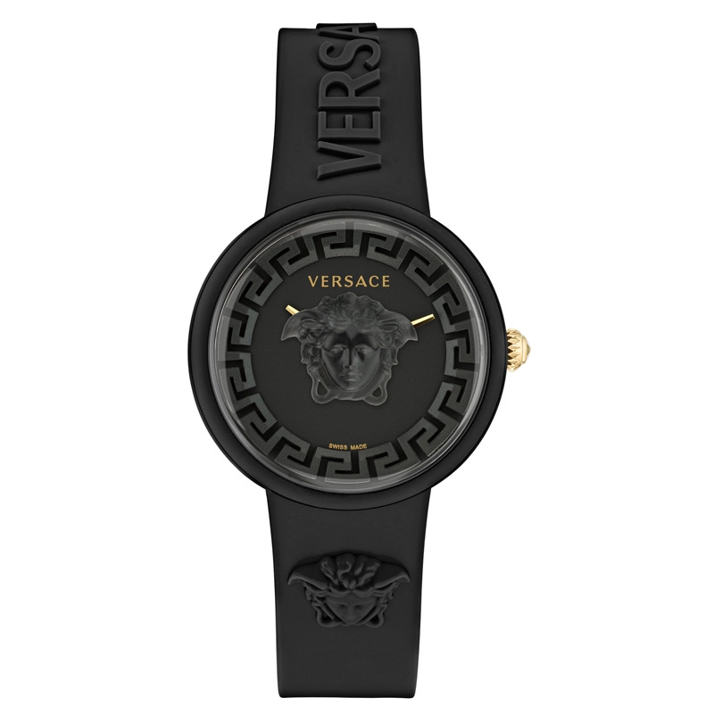 Reloj Versace Medusa Pop en negro con bolsito de regalo, VE6G00223.