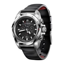 Reloj Victorinox INOX Chrono en acero y esfera negra, V241983.