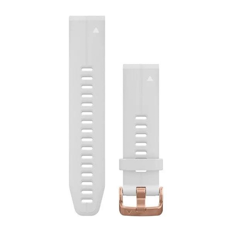 Correa Garmin de silicona blanca y hebilla rosada, 20 mm, 010-12739-08.