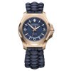 Reloj Victorinox INOX de mujer con caja rosada y correa azul, V241955.