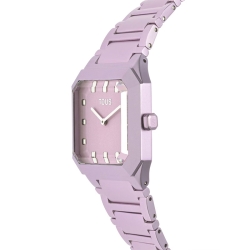 Reloj Tous Karat Squared con brazalete de aluminio rosa, 300358041.