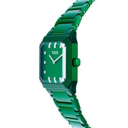 Reloj Tous Karat Squared en aluminio verde para chicas, 300358040.