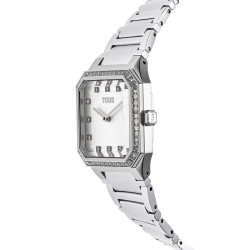 Reloj Tous Karat Squared en aluminio con circonitas en bisel, 300358051.