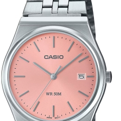 Reloj Casio Timeless Collection plateado y esfera rosa, MTP-B145D-4AVEF.