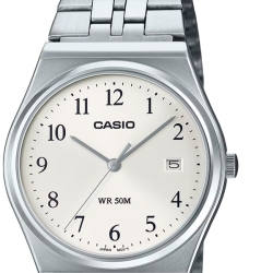 Reloj Casio Timeless en plateado y numeración, MTP-B145D-7BVEF.