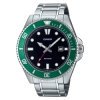 Reloj Casio Timeless de hombre en acero, verde y negro, MDV-107D-3AVEF.