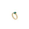 Anillo en plata dorada y circonita verde de Salvatore Plata, 211S0178.