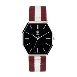 Reloj Balber unisex Exeter Leisure con esfera negra y correa nylon.