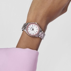 Reloj Tous T-Bear Mini en acero con bisel de aluminio rosa, 200351080.