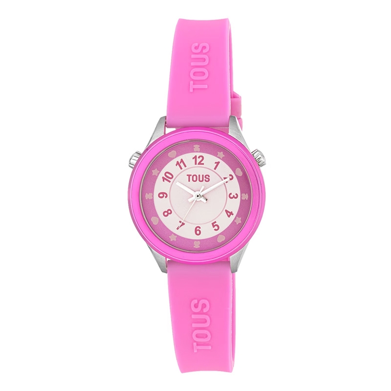 Reloj Tous Mini Self Time para chicas en fucsia, 200358050.